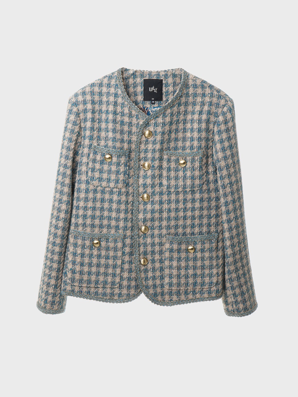 Checked Bouclé Tweed Jacket for man