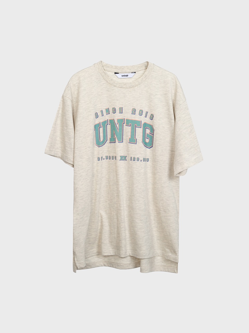 UNTG Logo-Print Oversized T-Shirt (beige)