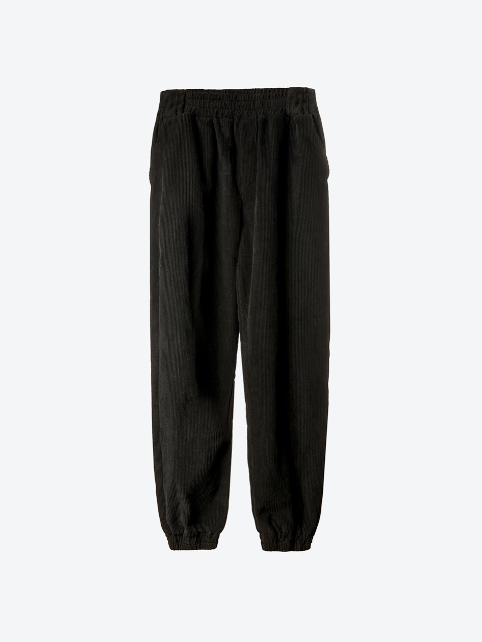 Cotton-Corduroy Track Pants (black)