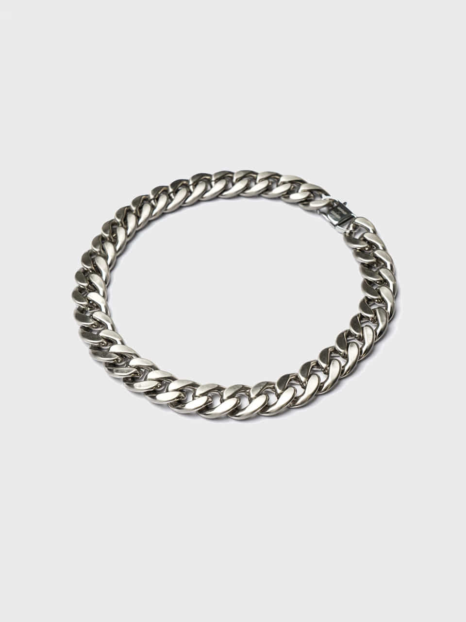 Silver-Colour Curb-Link Necklace